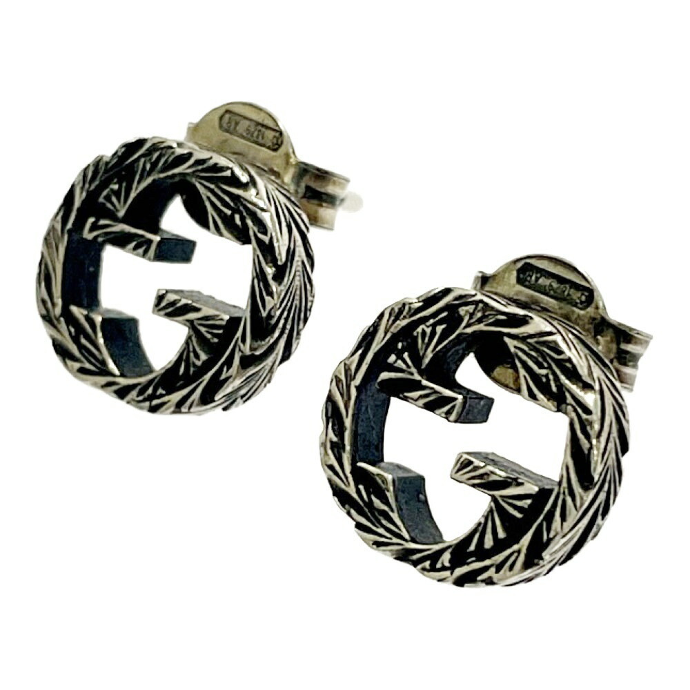 Gucci Silver Interlocking Gg Arabesque Earrings - image 4